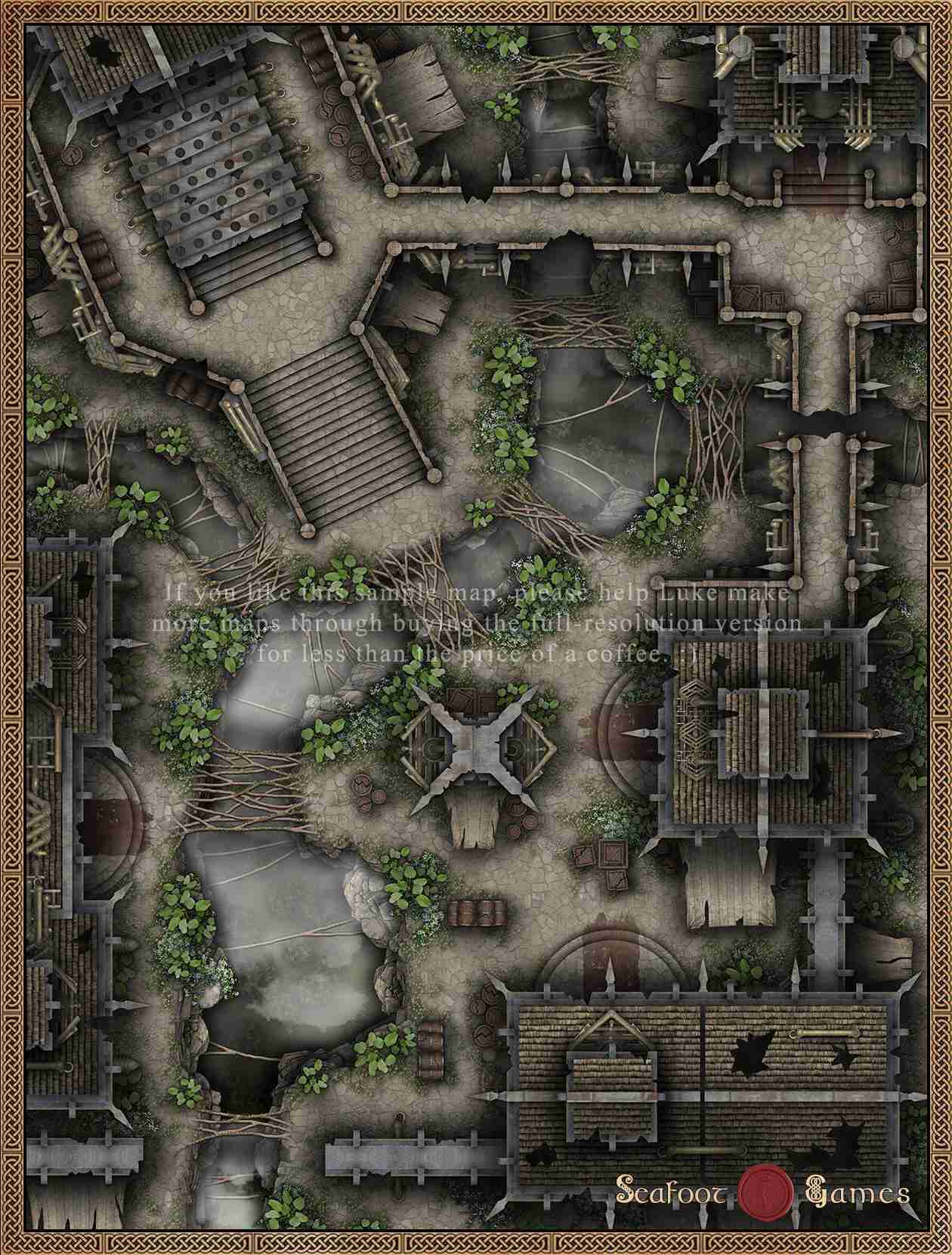 40×30 Battlemap – Jungle Ruins of Brutalis