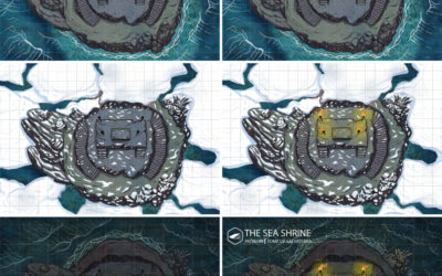 The Sea Shrine RPG Battlemap